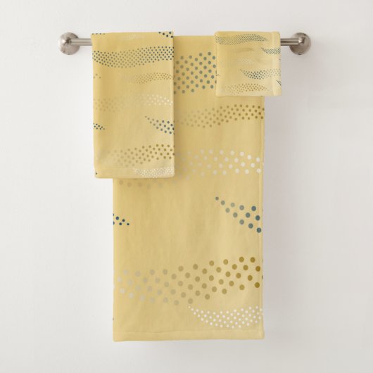 Waves Tiger (stilisiertes Muster) 1 Badhandtuch Set (Insitu)