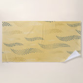 Waves Tiger (stilisiertes Muster) 1 Strandtuch (Vorderseite)