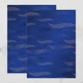 Waves Tiger (stilisiertes Muster) 2 Dankeskarte (Vorne/Hinten)