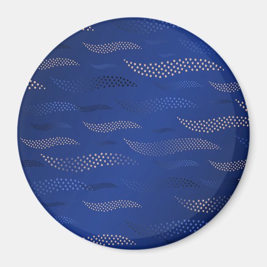 Waves Tiger (stilisiertes Muster) 2 Magnet (Vorne)