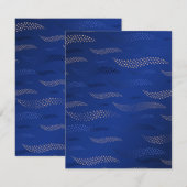 Waves Tiger (stilisiertes Muster) 2 Mitteilungskarte (Vorne/Hinten)