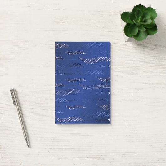 Waves Tiger (stilisiertes Muster) 2 Post-it Klebezettel (Büro)