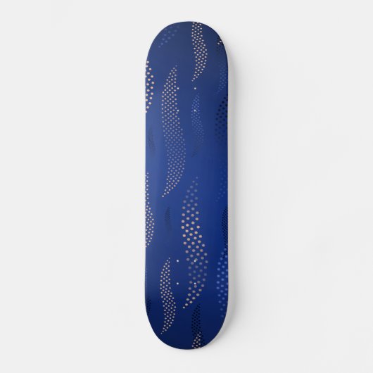 Waves Tiger (stilisiertes Muster) 2 Skateboard (Vorderseite)