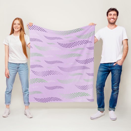 Waves Tiger (stilisiertes Muster) 3 Fleecedecke (Beispiel)