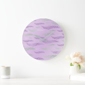 Waves Tiger (stilisiertes Muster) 3 Große Wanduhr (Zuhause)