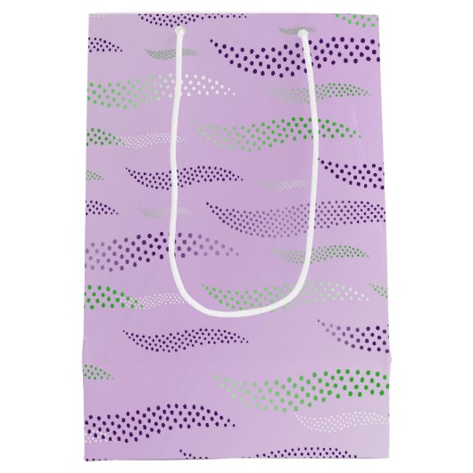 Waves Tiger (stilisiertes Muster) 3 Mittlere Geschenktüte (Rückseite)