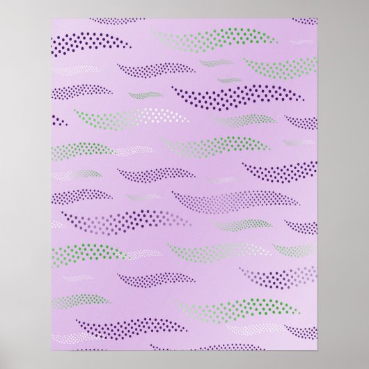 Waves Tiger (stilisiertes Muster) 3 Poster (Vorne)