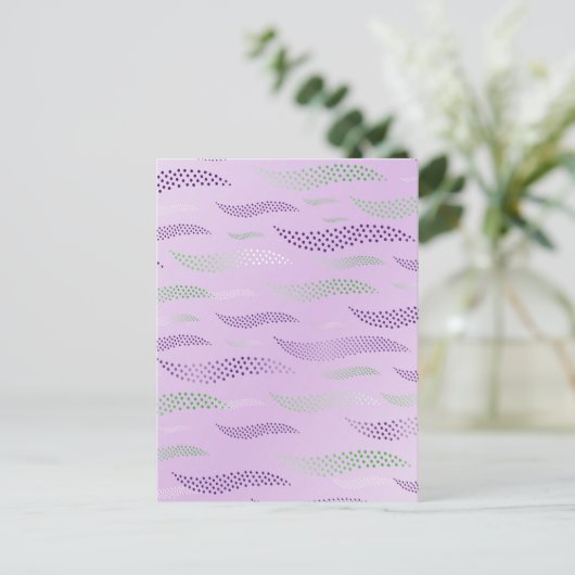 Waves Tiger (stilisiertes Muster) 3 Postkarte (Stehend Vorderseite)