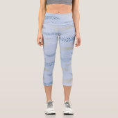 Waves Tiger (stilisiertes Muster) 4 Capri Leggings (Vorderseite)