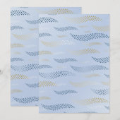 Waves Tiger (stilisiertes Muster) 4 Dankeskarte (Vorne/Hinten)