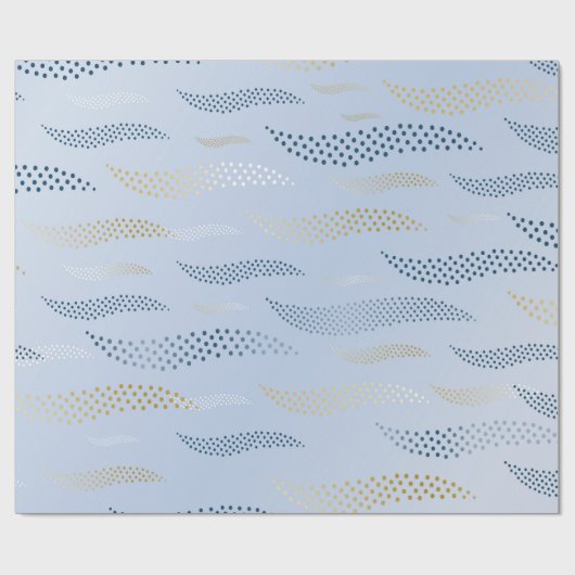 Waves Tiger (stilisiertes Muster) 4 Geschenkpapier (Flach)