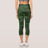Waves Tiger (stilisiertes Muster) 5 Capri Leggings (Rückseite)