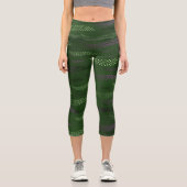 Waves Tiger (stilisiertes Muster) 5 Capri Leggings (Vorderseite)