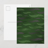Waves Tiger (stilisiertes Muster) 5 Feiertagspostkarte (Vorne/Hinten)