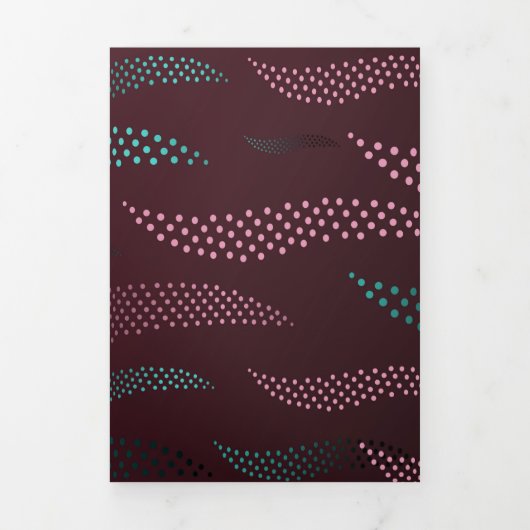 Waves Tiger (stilisiertes Muster) 6 Dreifach Gefaltete Urlaubskarte (Cover)