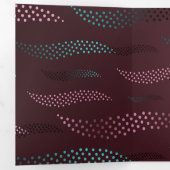 Waves Tiger (stilisiertes Muster) 6 Dreifach Gefaltete Urlaubskarte (Innen Erste Seite)