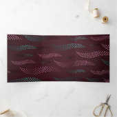 Waves Tiger (stilisiertes Muster) 6 Dreifach Gefaltete Urlaubskarte (Innenseite)