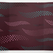 Waves Tiger (stilisiertes Muster) 6 Dreifach Gefaltete Urlaubskarte (Innenseite Mitte)