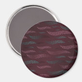 Waves Tiger (stilisiertes Muster) 6 Magnet (Vorderseite/Rückseite)