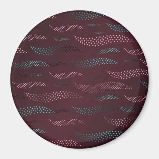 Waves Tiger (stilisiertes Muster) 6 Magnet (Vorne)