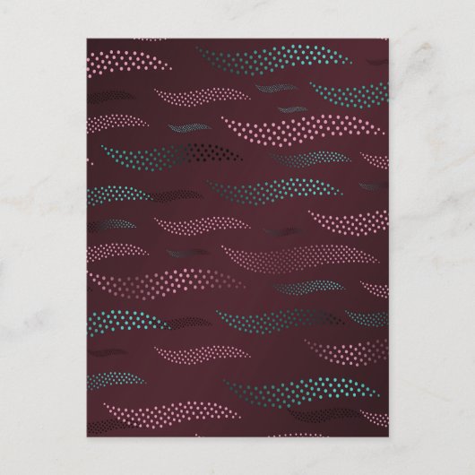 Waves Tiger (stilisiertes Muster) 6 Postkarte (Vorderseite)