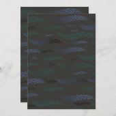 Waves Tiger (stilisiertes Muster) 7 Dankeskarte (Vorne/Hinten)