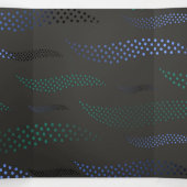 Waves Tiger (stilisiertes Muster) 7 Dreifach Gefaltete Urlaubskarte (Innenseite Mitte)