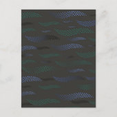 Waves Tiger (stilisiertes Muster) 7 Feiertagspostkarte (Vorderseite)