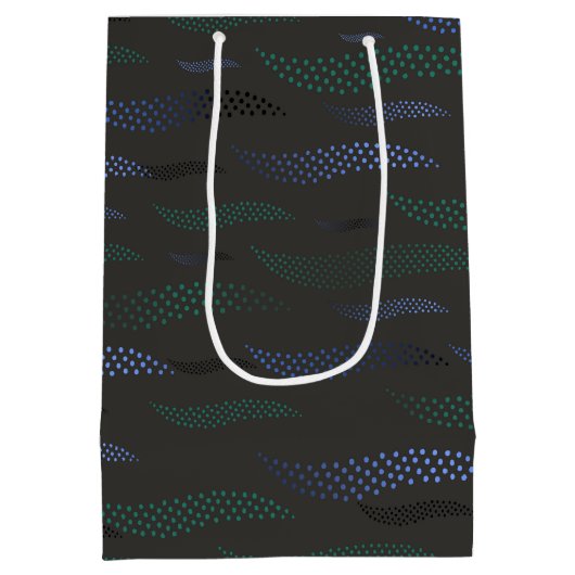 Waves Tiger (stilisiertes Muster) 7 Mittlere Geschenktüte (Rückseite)