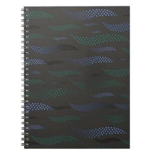 Waves Tiger (stilisiertes Muster) 7 Notizblock