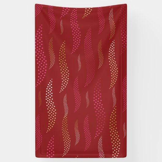 Waves Tiger (stilisiertes Muster) 8 Banner (Vertikal)