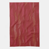 Waves Tiger (stilisiertes Muster) 8 Geschirrtuch (Vertikal)