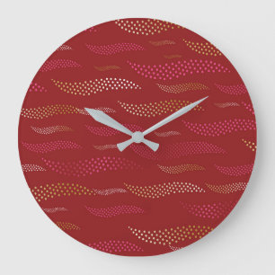 Waves Tiger (stilisiertes Muster) 8 Große Wanduhr