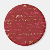 Waves Tiger (stilisiertes Muster) 8 Magnet (Vorne)