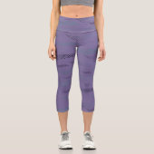 Waves Tiger (stilisiertes Muster) 9 Capri Leggings (Vorderseite)