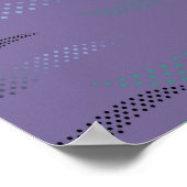 Waves Tiger (stilisiertes Muster) 9 Poster (Ecke)