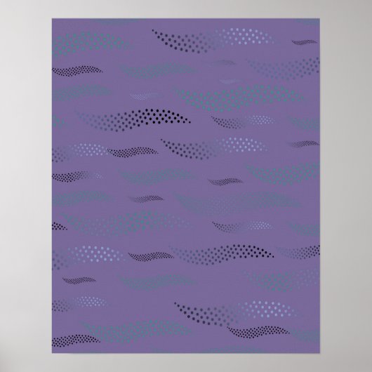 Waves Tiger (stilisiertes Muster) 9 Poster (Vorne)