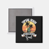 Waves - Topsail Beach Magnet (Vorderseite/Rückseite)