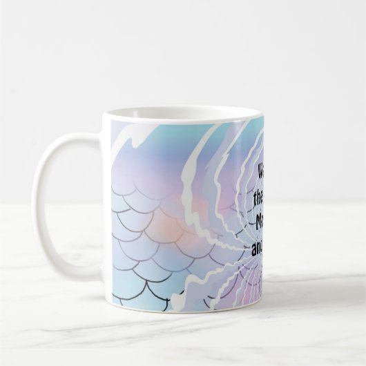 Waves und Mermaid-Redewendungen Kaffeetasse (Links)
