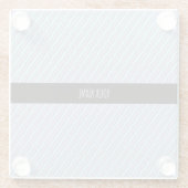 Waves Vertikal Blue Orange Minimal Muster Glasuntersetzer (Rückseite)