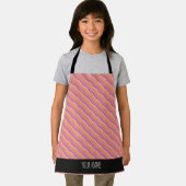 Waves Vertikal Peach Yellow Blue Minimal Muster Schürze (Insitu)