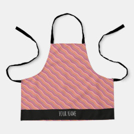 Waves Vertikal Peach Yellow Blue Minimal Muster Schürze