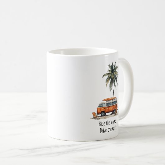 Waves VW Campervan Tasse (VorderseiteRechts)