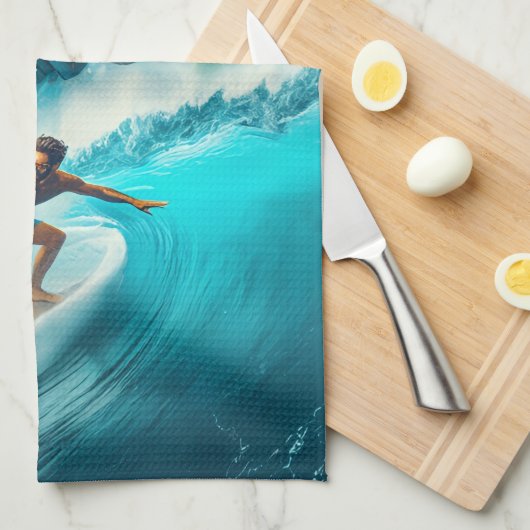 Waves & Wanderlust Collection Geschirrtuch (Viertel Falte)