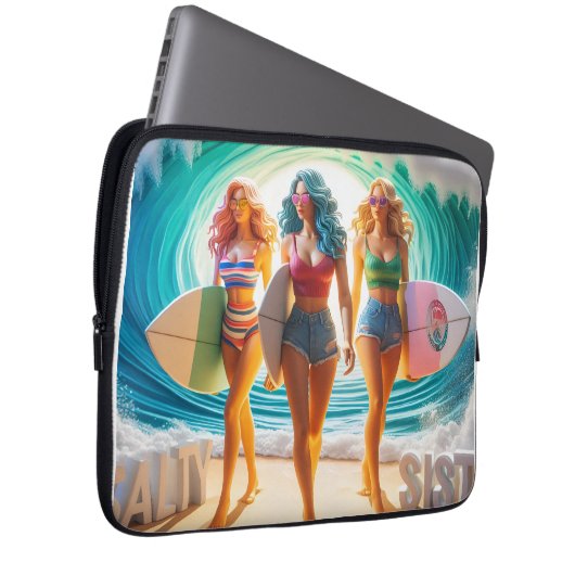 Waves & Wanderlust Collection Laptopschutzhülle (Vorne Rechts)