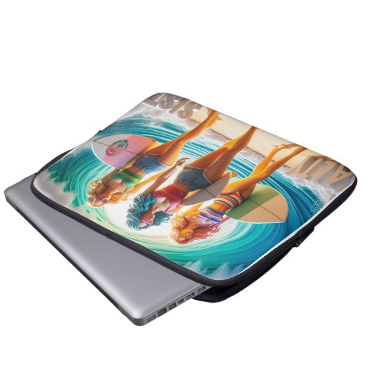 Waves & Wanderlust Collection Laptopschutzhülle (Vorne Knopf)