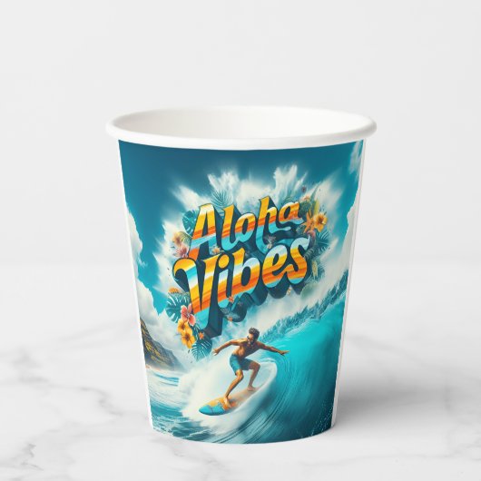 Waves & Wanderlust Collection Pappbecher (Rückseite)