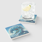 Waves & Wanderlust Collection Steinuntersetzer (Seitenansicht)