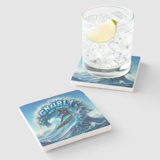 Waves & Wanderlust Collection Steinuntersetzer (Seitenansicht)