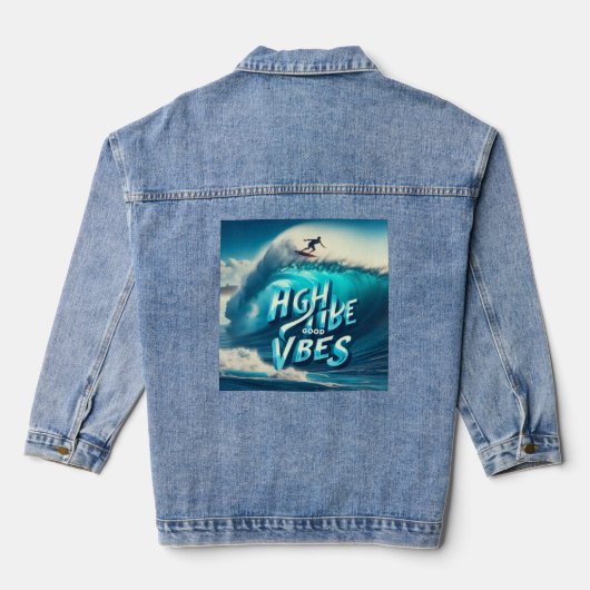 Waves & Wanderlust Kollektion Jeansjacke (Rückseite)